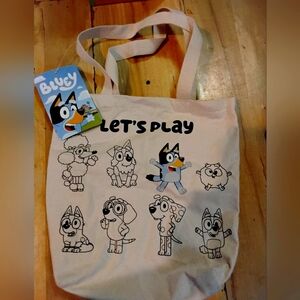 Bluey Kids Tote Bag - Cream